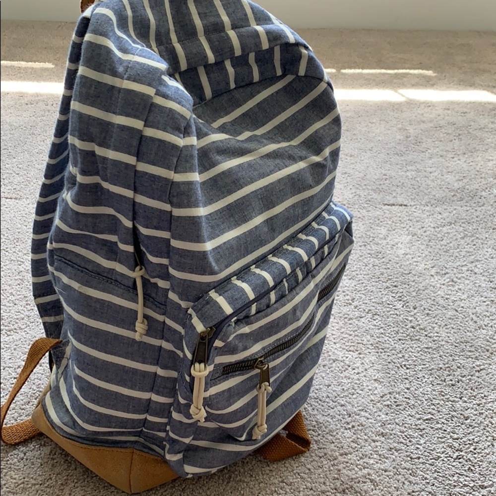 striped backpack